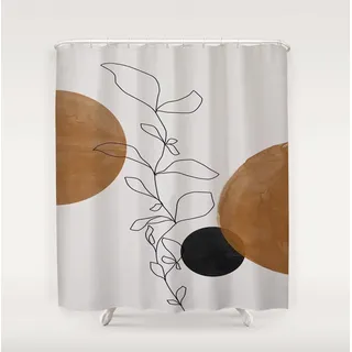Duschvorhang 240x200 Schwarz Braun Weiß Shower Curtains Verdickung Polyester Duschvorhänge Antischimmel Shower Curtain Wasserdicht Duschvorhang Badewanne Edelstahl Ösen