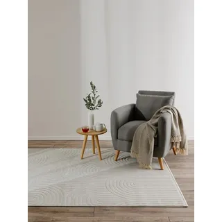 benuta basic Claire Kurzflorteppich 160 x 230 cm Weiß