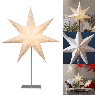 Star Trading Fensterstern mit Beleuchtung, Innen, Papierstern, Weihnachtslampe