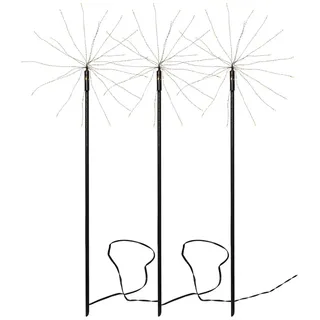 Star Trading LED Dekostäbe Kunststoff, Metall 65,0 cm 3er Set schwarz