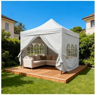 Konifera Faltpavillon Valencia Lux 3 x 3 m inkl. 4 Seitenteile Weiß