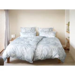 ELEGANTE Grandezza Floral Rauchblau 135 x 200 cm + 80 x 80 cm