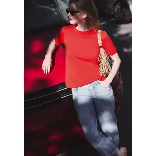 STREET ONE STUDIO V-Shirt Rundhalsausschnitt rot 36 EU