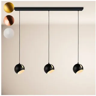 s.luce Pendelleuchte Ball Esstisch-Pendelleuchte 2-5-flammig Ø 20cm Balken 160cm Gold goldfarben