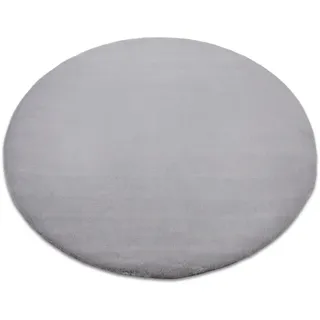 rugsX Teppich, Grau, Textil, Rund, 140x140 cm, Teppiche & Böden, Teppiche