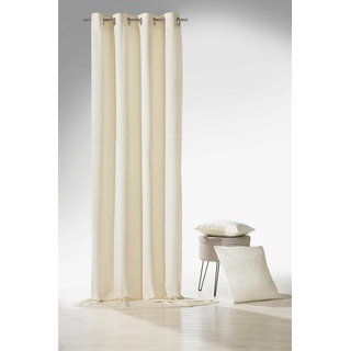 Weckbrodt Vorhang Valentin, Ösen (1 St), blickdicht, Sablé, Velour, Samt-Optik, blickdicht, Unifarben, Gardine, Store beige