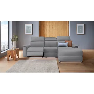 OTTO home Eckcouch Kunstleder 3-Sitzer Grau