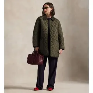 Polo Ralph Lauren für Damen. 211971180002 Grüne, wattierte Cowboyjacke (M), Lässig, Polyester
