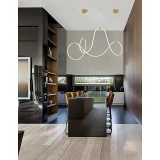 Nova Luce Cerelia 1-flg. 56W 60 cm geschwungen Messing/Gold