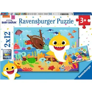 Puzzle 2 x 12 elementów. Baby Shark
