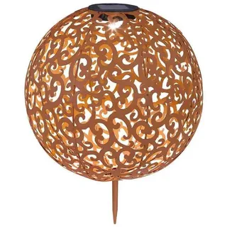 GLOBO Solarleuchte Metall 28,5 cm inkl. LED braun
