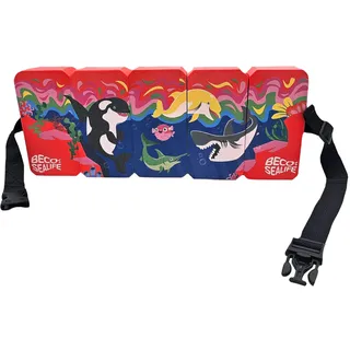 BECO Schwimmgürtel Kinder 3-6 Jahre, einstellbare Schwimmhilfe für Kinder mit 5 Blockelementen & Sicherheitsverschluss, Schwimmtrainer geeignet für 19-30 kg, Farbe: Rot