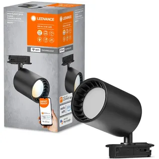 LEDVANCE SMART+ WiFi-Tracklight Schienensystem Leuchtenkopf,schwarz,8W,500lm,ausrichtbarer,regulierbares Weißlicht (3000K-6500K),App-steuerbar,kompatibel mit Amazon,Google und Co.,4058075759800