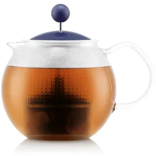 Bodum Assam 1823-540B Teepresse mit Glasgriff und farbigem Kunststoffdeckel, 0,5 l, 482 ml