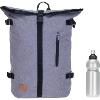 Rucksack Herren Kurierrucksack Freizeitrucksack New Rebels Courier Fahrradrucksack Roll-Top Laptoprucksack Notebook Fach Tasche Backpack Daypack mi... - Grau