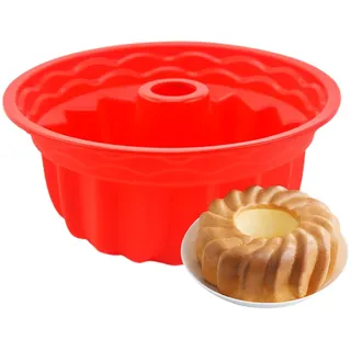 Joyivike Gugelhupfform Silikon Ø 22 cm Gugelhupf Backform Silikon Kuchenform 9-Zoll Zero Waste Napfkuchenform Antihaftbeschichtete Kuchenform Aus Silikon Wiederverwendbare Für Backen
