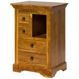 MASSIVMOEBEL24.DE Kommode Akazie 55 x 80 x 40 cm Honig lackiert