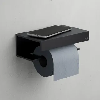viverso AGA Design L / U Papierrollenhalter mit Ablage, AL2020BM,