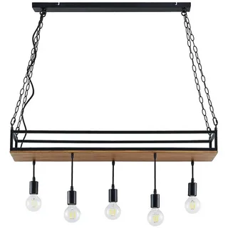 LINDBY Kirista 5-flg. dimmbar 100 cm vintage schwarz