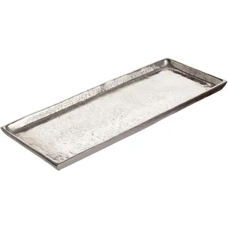 BUTLERS Deko-Tablett Banquet (35 x 14cm), Serviertablett rechteckig aus Aluminium, ideal als Dekoration, Schmuck Ablage, Kosmetik-Aufbewahrung, Badezimmer-Organizer