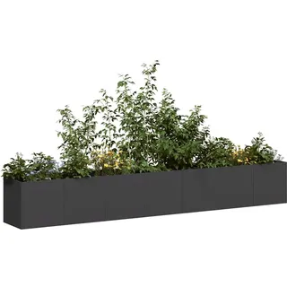 vidaXL Pflanzkübel 280 x 40 x 40 cm Schwarz