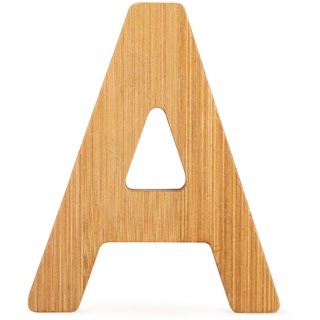 small foot 12054 ABC Buchstabe A aus nachhaltigem Bambus, kombinierbar mit anderen Buchstaben als Deko oder Türschild