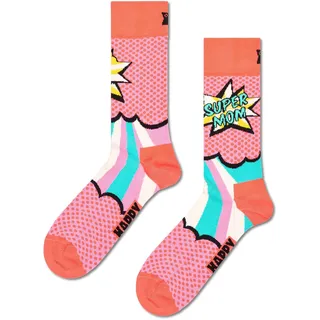 Happy Socks Damen Super Mom Sock Socken Not Applicable, Mehrfarbig (Multicolour 400), 4/7 (Herstellergröße: 36-40) - 62-66