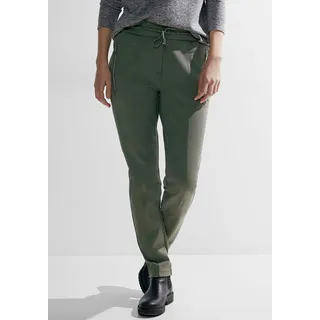Stretch-Hose CECIL Gr. M (40), Länge 30, grün (dynamic khaki) Damen Hosen Stretch-Hosen mit Kordelzug