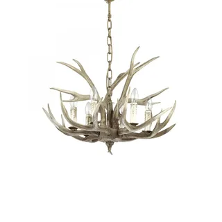 Ideal Lux Chalet 6-flg. Ø 67 cm Holz braun
