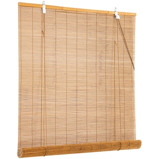 Cy.curtain bright Bambus-Jalousie, Bambus-Rollo für den Innenbereich, Jalousien aus Holz, Sonnenschutz und Privatsphäre, für Fenster und Tür, 90 x 175 cm