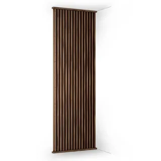 KGM Raumteiler Lamellen Wand Walnuss 90° - Komplett-Set 100 x 270 cm | Raumtrenner, Trennwand & Lamellen Wand in Holzoptik - Sichtschutz für Wohnzimmer, Büro, Kinderzimmer, inkl. 16 Lamellen
