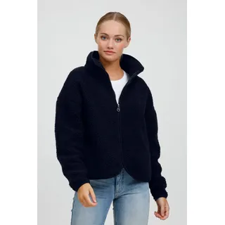 OXMO Plüschjacke OXTonje Kuschelige Teddyjacke mit Stehkragen blau XL