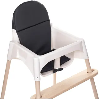 aMami Kissen Kompatibel für Hochstuhl Antilop, Kinder Sitzkissen Handmade, Kopfkissen mit Füllung, Stuhlkissen, Kleinkind-Einsatz, schwammgefülltes Kissen, Wasserfest, antiallergisch, Graphit