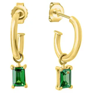 Celesta Ohrstecker CELESTA vergoldet Zirkonia grün gelb 925 Sterling Silber one-size