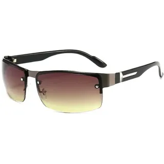 MUTYNE Rechteckige Metall-Sonnenbrille, Geschäftsmann, Herren, männlich, modische Brille, Retro-Vintage-Sonnenbrille, sanfte Sonnenbrille - Einheitsgröße