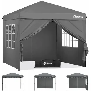 Sekey Faltpavillon 3 x 3 m Grau