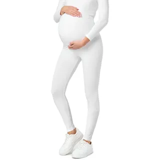 Be Mammy Lange Umstandsleggings aus Baumwolle Leggings für Schwangere Umstands Leggings Schwangerschafts Unterhosen mit Hoher Bund Weich und Elastisch BE20-230 - 3XL