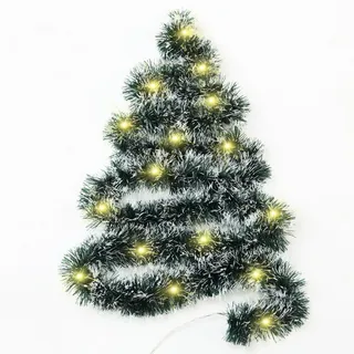 Sprinlot 10M Gerlande Weinachten, Lametta Girlande, Weihnachtsgirlanden, Christbaum Girlande, Weihnachtsgirlanden Glänzend