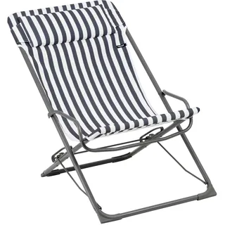 Lafuma Transaswing Schaukel Liegestuhl/Strandstuhl Gestreift Klappbar 60x91 cm