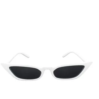 LUXXADA Sonnenbrille Damen Cateye Brille extra schmal Schwarz oder Weiß (Festival Brille mit Brillenbeutel) Gläser schmale Katzenaugen Form, Extravaganter Style schwarz|weiß