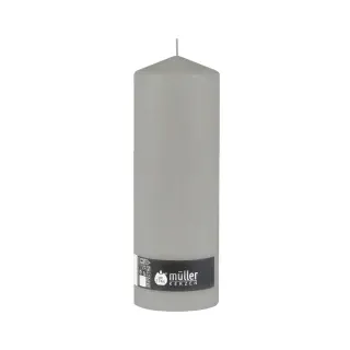 Müller Kerzen große Kerzen, Windlichtkerze, 95 x 280 mm, XXL 5562809581 , 1 Packung = 4 Stück, schiefer