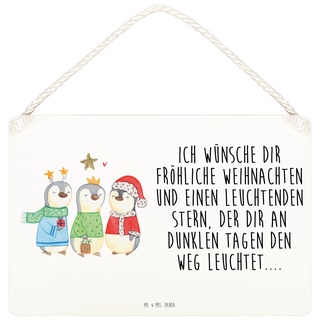 Mr. & Mrs. Panda DIN A6 Deko Schild Winterzeit Heilige drei Könige - Geschenk, Weihnachten, Wandschild, Weihnachtstage, Weihnachtszeit, Wanddeko, Tür