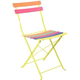 Klappstuhl Bunt Eisen Zusammenklappbar Gartenstuhl mehrfarbig H 77,5 cm