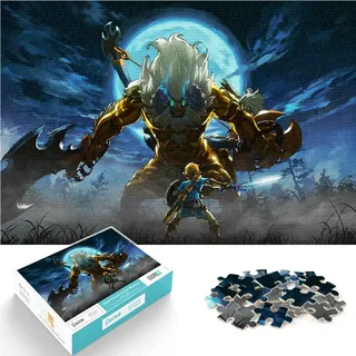 Erwachsene und Kinder Puzzle 1000 Teile - Zelda Legende: Atem der Wildnis - Bildung Spiel Spielzeug für Familie - Dekoration 75x50cm