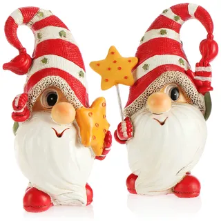 com-four® 2X Weihnachtswichtel - wunderschöne Dekoartikel für Weihnachten - Zwerge als Aufsteller für Tisch, Tür und Fenster