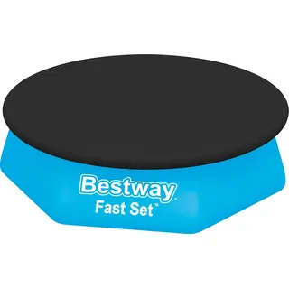 BESTWAY Poolabdeckung schwarz Ø 240 cm