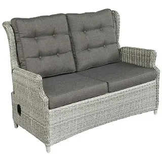 Sunfun Pauline Geflechtsofa  (B x T x H: 114 x 81 x 101 cm, Polyrattan, Bambusgrau)