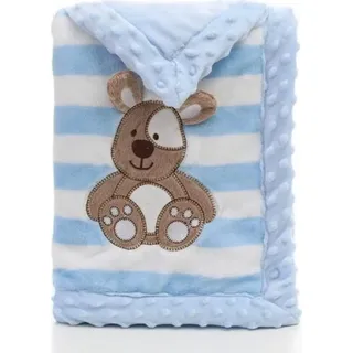 Schlafdecke,Babydecke Herbst und Winter Doppelschichten Flanell Weiche Babydecke,Blau,75*100cm - Blau