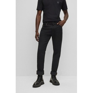 BOSS ORANGE Slim-fit-Jeans Maine BC-L-C mit Leder-Badge schwarz 30
