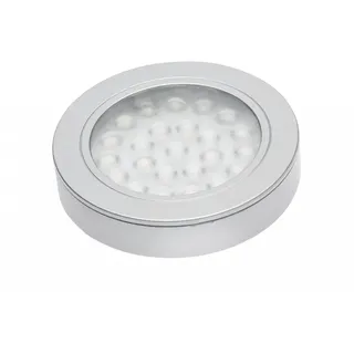 GTV LED Möbelleuchte Silber mit Vasco Abstand 12V 1.7W Ø 64 mm - warmweiß (3000K)